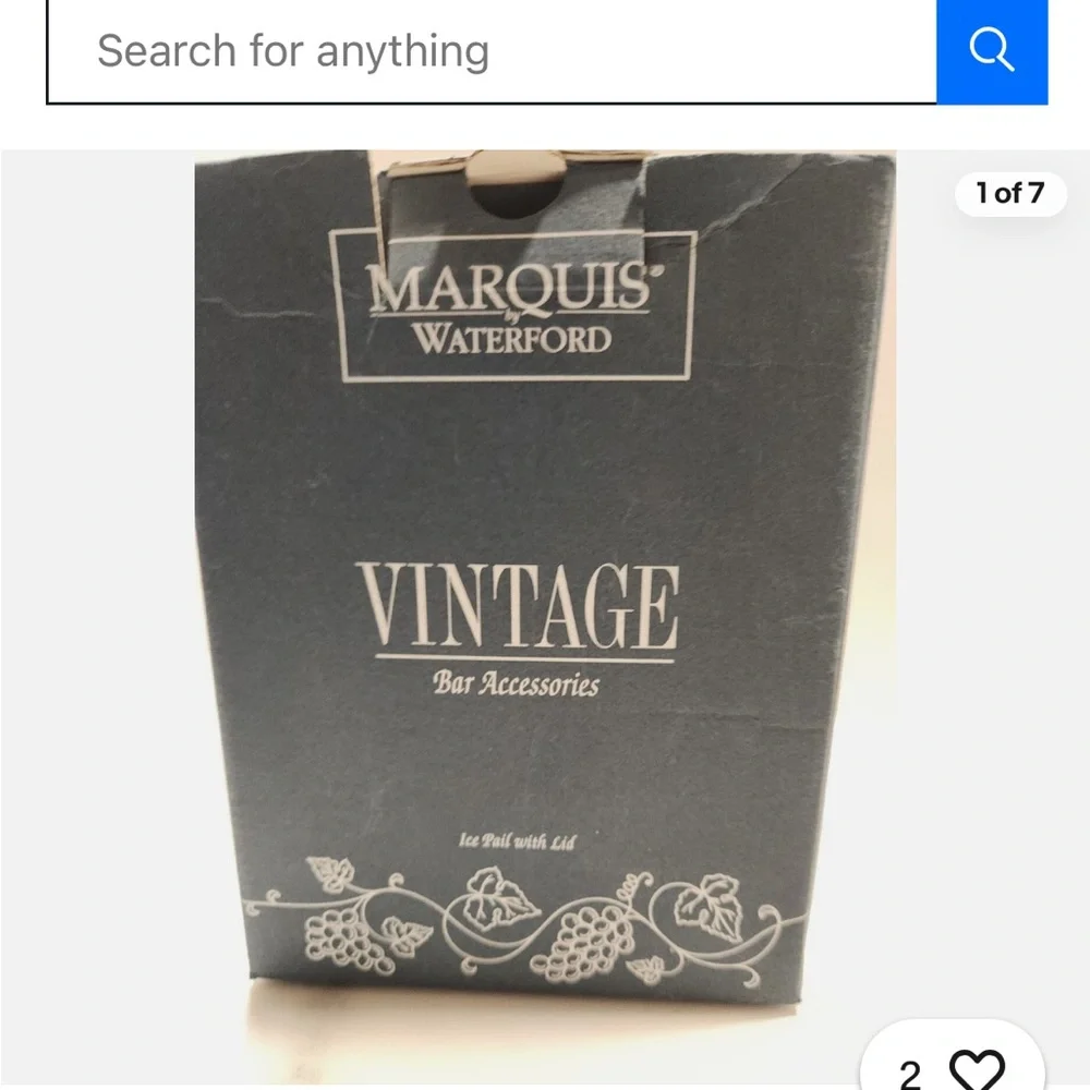 Vintage Marquis by Waterford Dimpled Stainless Steel Ice Bucket w/Lid